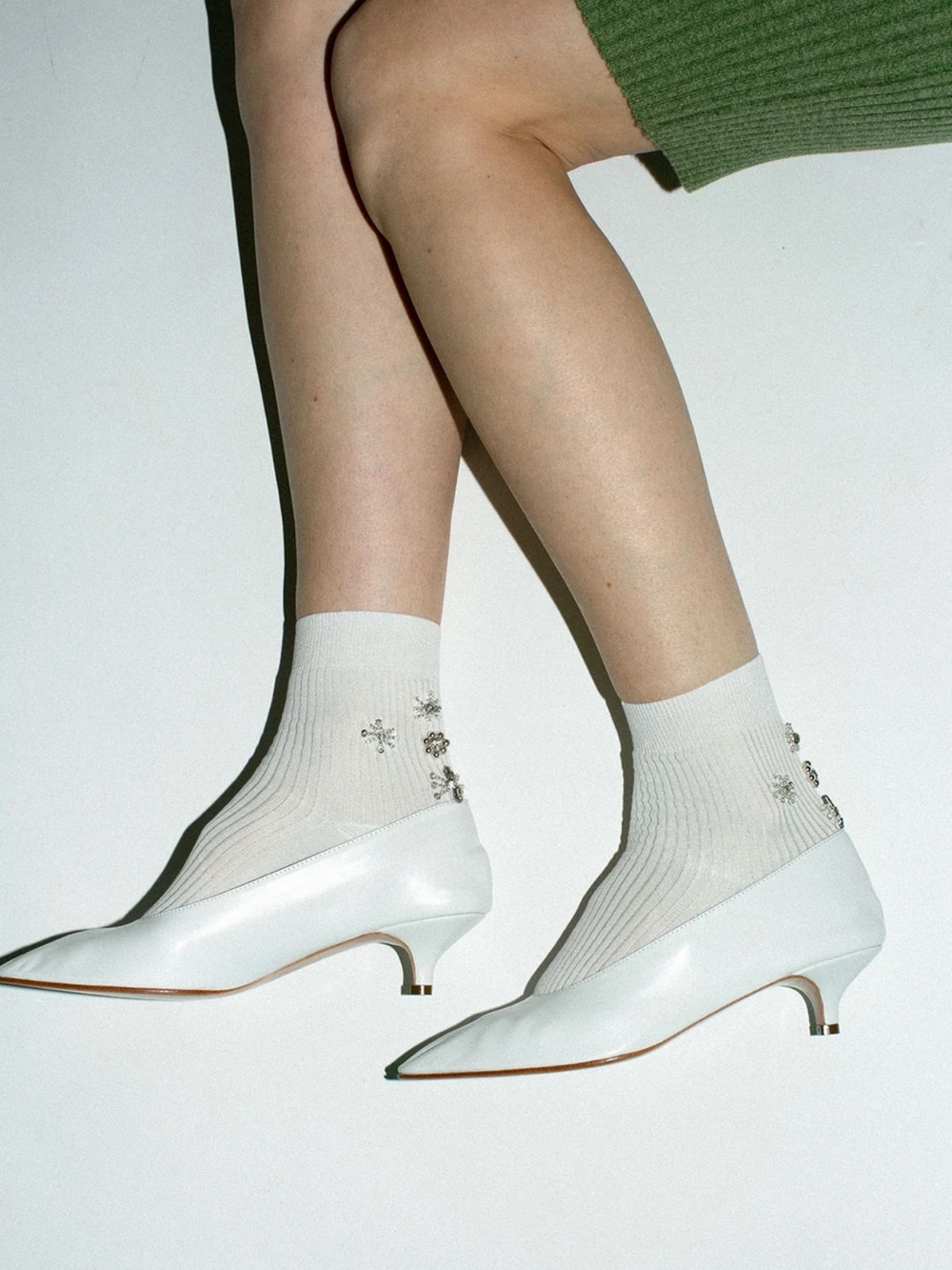 MARIA LA ROSA WHITE CONSTELLATION SOCK - Picture 1 of 4